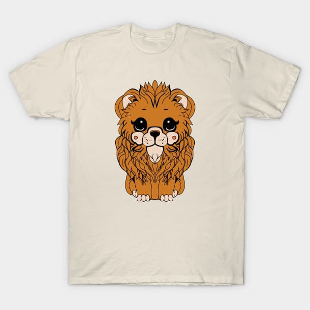 Cute lion chibi style T-Shirt by jen28